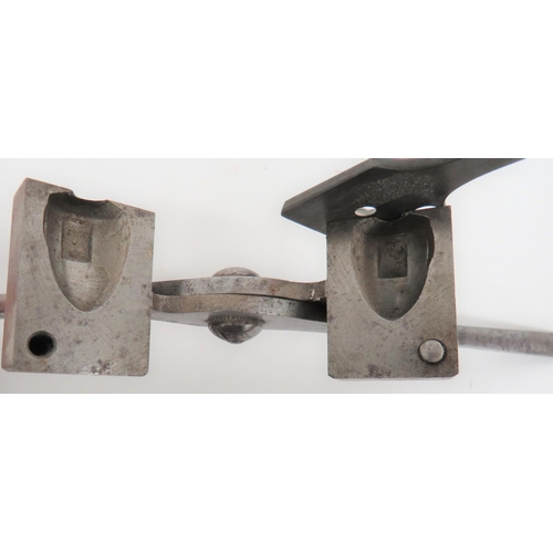 279 - Mid 19th Century W.D Issue Belted Slug Bullet Mould
steel pincer mould with rectangular block end.  ... 