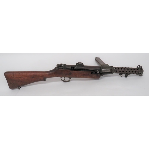 289 - Deactivated WW2 Lanchester MKI* Sub Machine Gun
9 mm, 7 3/4 inch barrel with outer pierced shroud. &... 