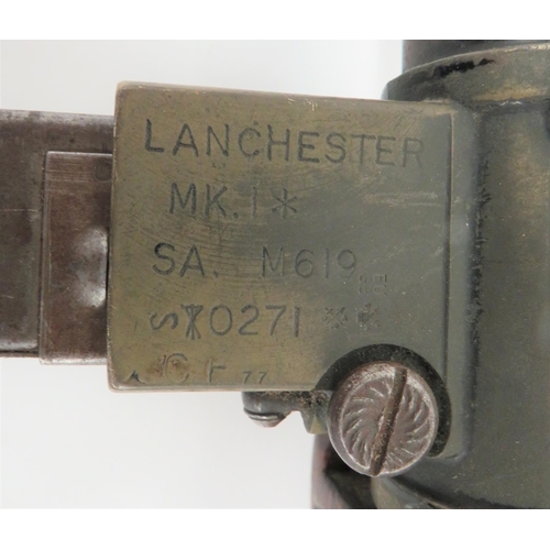 289 - Deactivated WW2 Lanchester MKI* Sub Machine Gun
9 mm, 7 3/4 inch barrel with outer pierced shroud. &... 