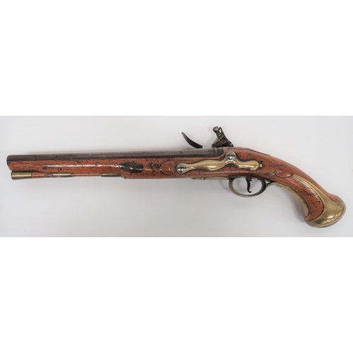 293 - Rare 1744 Dated Heavy Dragoon Land Service Flintlock Pistol
22 bore, smoothbore, 12 inch barrel.  Th... 