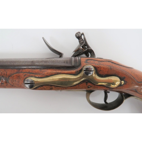 293 - Rare 1744 Dated Heavy Dragoon Land Service Flintlock Pistol
22 bore, smoothbore, 12 inch barrel.  Th... 