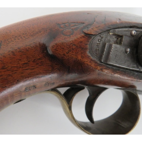 294 - William IV New Land Flintlock Pistol
14 bore, smoothbore, 8 3/4 inch barrel.  The tang with pro... 