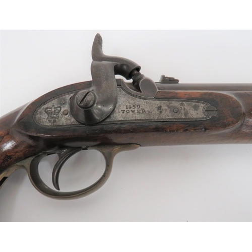 295 - Extremely Rare 1856 Pattern Percussion Rifled Service Pistol Fitted To Take A Detachable Stock
22 bo... 