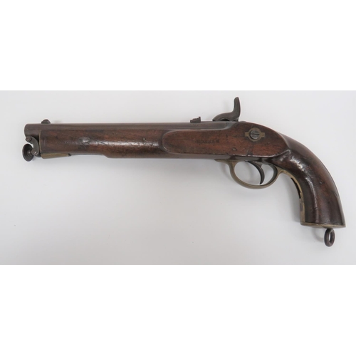 295 - Extremely Rare 1856 Pattern Percussion Rifled Service Pistol Fitted To Take A Detachable Stock
22 bo... 