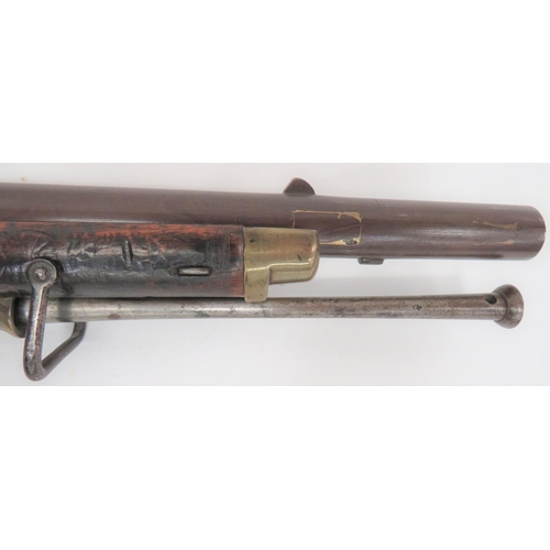 297 - Extremely Rare Baker Rifle Converted To Take A Socket Bayonet
16 bore, 7 groove, 30 1/4 inch, rifled... 