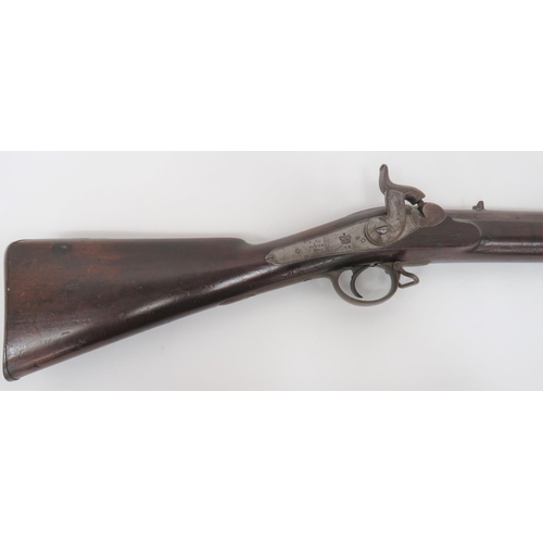 300 - British P1838 Smoothed Military Musket and Bayonet
.750 musket, 39 inch browned barrel.  Front blade... 