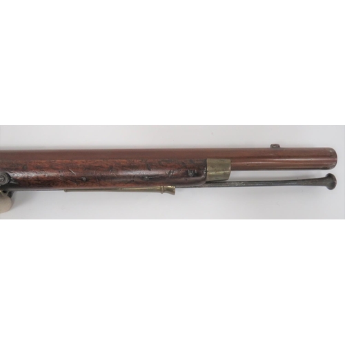 301 - Rare Napoleonic Period Sergeant's Brown Bess Musket and Bayonet
.650 carbine, smoothbore, 37 inch br... 