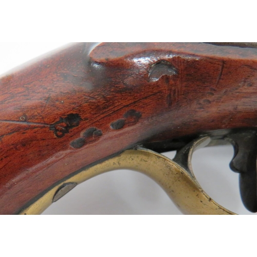 306 - Scarce William IV New Land Cavalry Pistol
.550, smoothbore, 9 inch barrel.  Breech with proof s... 