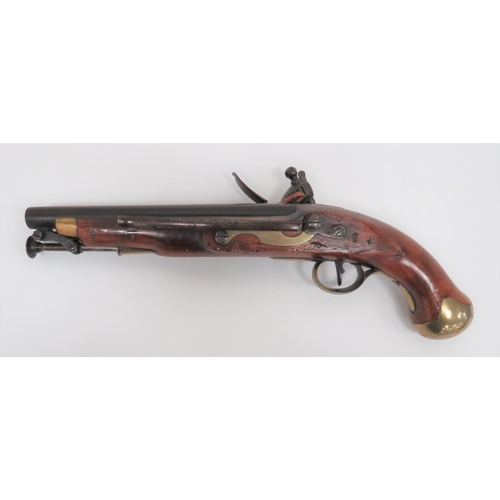 306 - Scarce William IV New Land Cavalry Pistol
.550, smoothbore, 9 inch barrel.  Breech with proof s... 