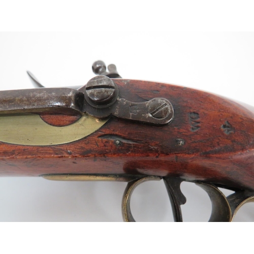 306 - Scarce William IV New Land Cavalry Pistol
.550, smoothbore, 9 inch barrel.  Breech with proof s... 