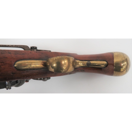 306 - Scarce William IV New Land Cavalry Pistol
.550, smoothbore, 9 inch barrel.  Breech with proof s... 