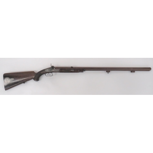 312 - Fine Quality Cased Charles Lancaster London Percussion Sporting Rifle
32 inch, 18 bore, two groove, ... 