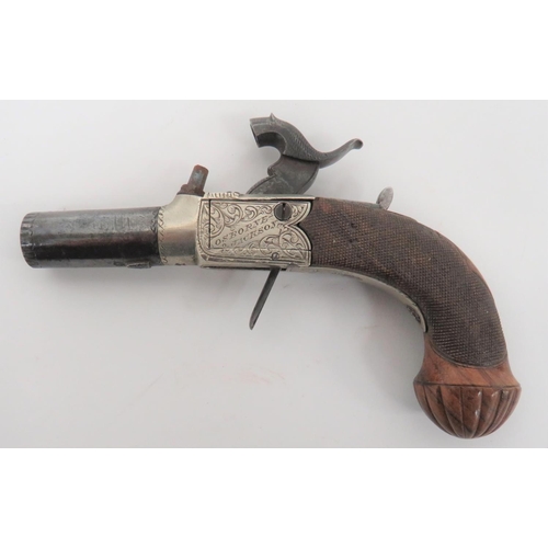 314 - Mid 19th Century Small Scale Percussion Pocket Pistol by Osborne & Jackson
1 1/4 inch, 120 bore,... 