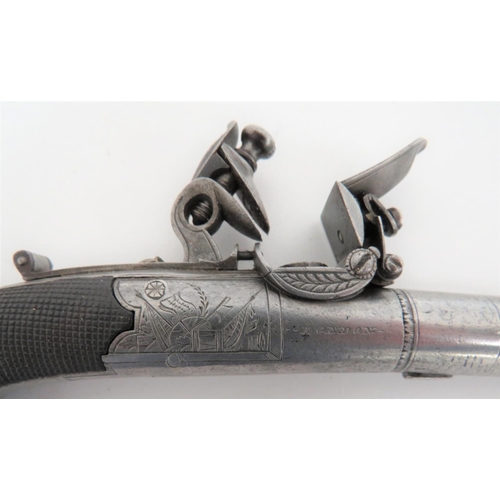 315 - Early 19th Century  Small Scale Flintlock Pocket Pistol By 