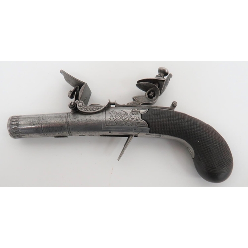 315 - Early 19th Century  Small Scale Flintlock Pocket Pistol By 