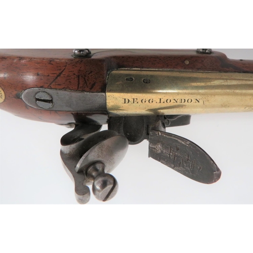 316 - Late 18th Century Brass Barrel Flintlock Pistol by 