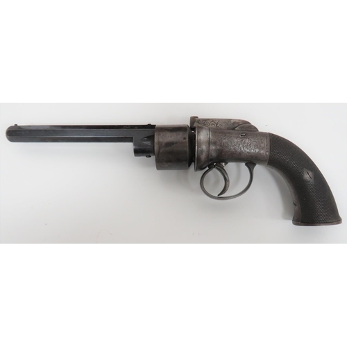 317 - Mid 19th Century Transitional Pepperbox Revolver In Case
5 1/2 inch, .376 rifled octagonal, blued ba... 