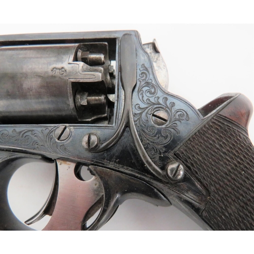 320 - Tranter Patent Double Action Cased Revolver
3 3/4 inch, 120 bore, rifled, blued, octagonal barrel. S... 