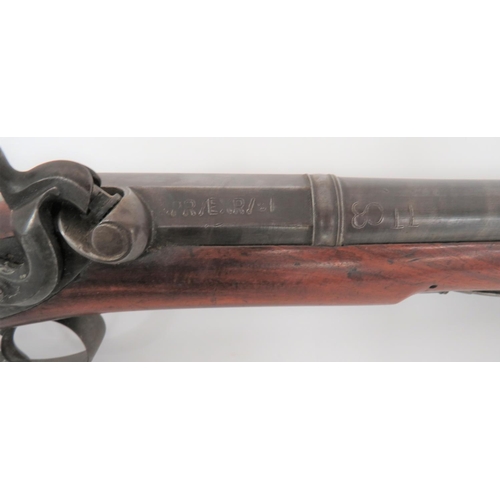 321 - Mid 19th Century Indian Fort Guard Cavalry Percussion Blunderbuss
9 1/4 inch, browned Damascus, flar... 