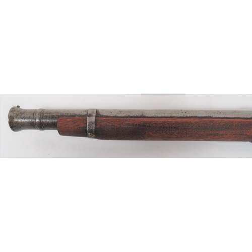 331 - Early 19th Century Indian Matchlock Musket
41 inch, smoothbore barrel.  Heavy breech.  Sim... 