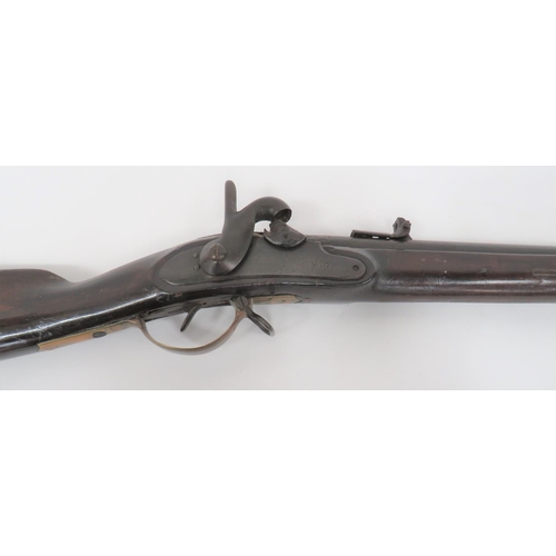 333 - Mid 19th Century German Military Percussion Rifle
22 bore, 10 1/2 inch, smoothbore barrel.  The bree... 