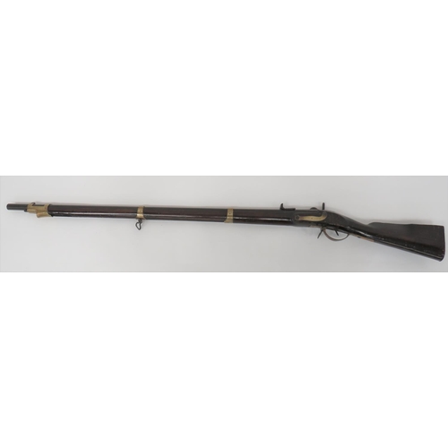 333 - Mid 19th Century German Military Percussion Rifle
22 bore, 10 1/2 inch, smoothbore barrel.  The bree... 