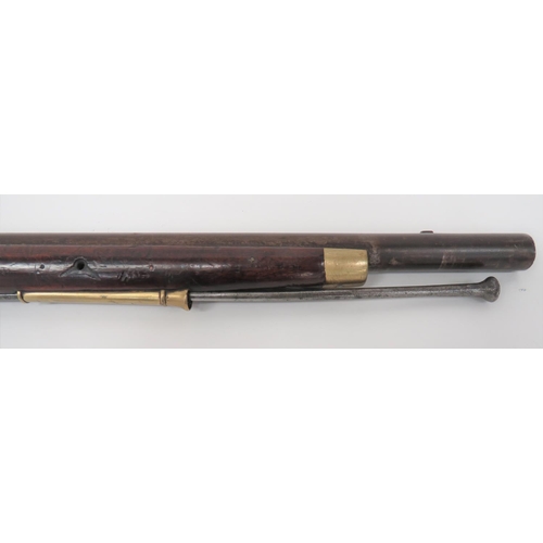 334 - Early 19th Century India Pattern Brown Bess
.750 musket, 39 inch, browned barrel.  Rear with pr... 