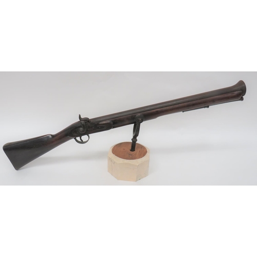 335 - Rare Mid 19th Century Naval Ships Large Musketoon Blunderbuss
25 1/2 inch, steel barrel with flared ... 