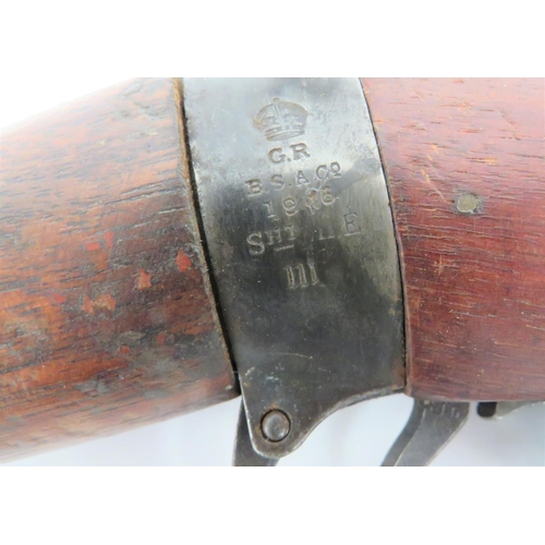 337 - Deactivated British SMLE MKIII Issue Rifle
25 1/4 inch, .303 barrel.  Top mounted leaf sight. &... 