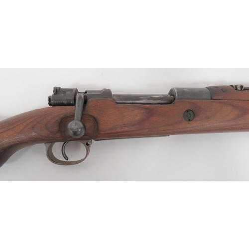 338 - Rare Deactivated Polish Radom K98 Contract Mauser Rifle
23 3/4 inch, 7.92 mm barrel.  Front ear... 