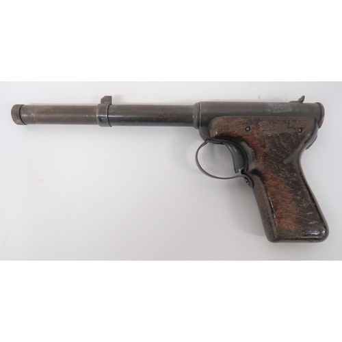 341 - Diana Mod 2 Air Pistol
blued spring housing body with push in loading barrel.  The top marked 