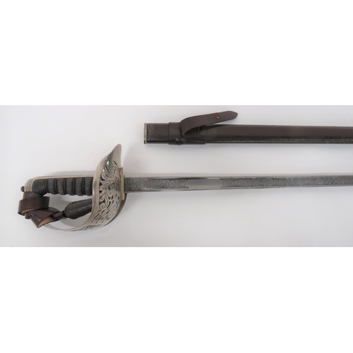 21 - Elizabeth II Infantry Officer's Sword by Wilkinson
32 1/4 inch, dumbbell blade with central fuller. ... 
