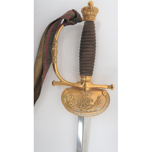 33 - William IV Court Dress Sword by Firmin
30 3/4 inch, double edged, narrow blade.  Etched, crowned WRI... 