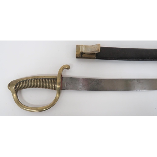 66 - Continental Model AN1X Light Infantry Hanger
23 1/2 inch, single edged, slightly curved blade.  The ... 