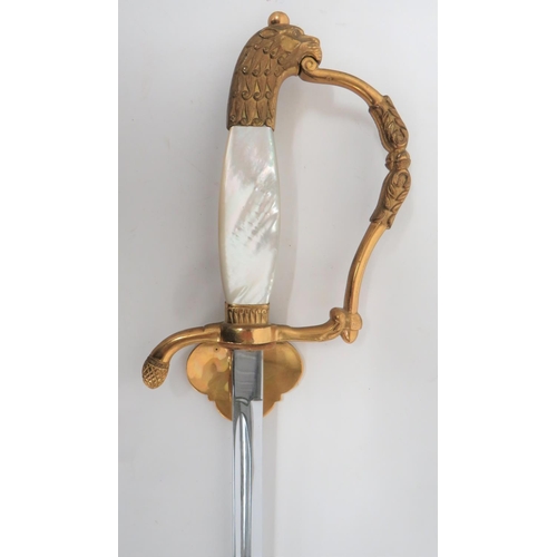 67 - 20th Century Norwegian Court Sword By Wilkinson
30 inch, single edged, narrow blade with fuller. &nb... 