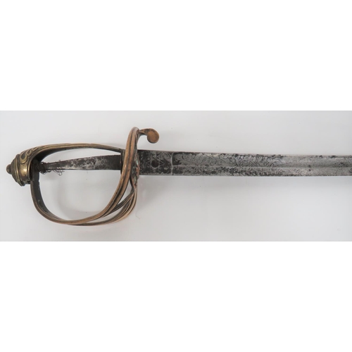 80 - Victorian Welsh 1822/45 Infantry Officer's Sword Brecon Rifles
30 3/4 inch, single edged, slightly c... 