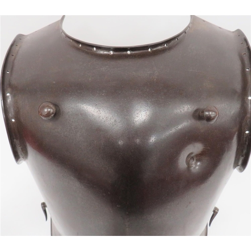 196 - Mid 19th Century German Cavalry Breastplate
heavy steel breastplate with raised centre line.  S... 