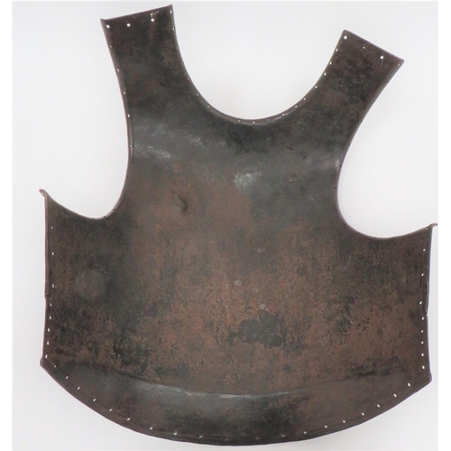 196 - Mid 19th Century German Cavalry Breastplate
heavy steel breastplate with raised centre line.  S... 