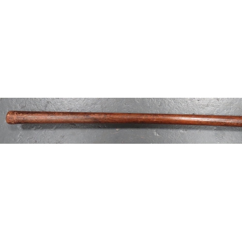 201 - Late 19th Century African Zulu Throwing Spear
13 inch, double edged, narrow leaf blade with lower st... 