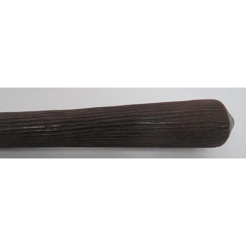 208 - South Seas Fiji Wooden Club
50 inch shaft slightly widening towards the tip.  The entire body carved... 