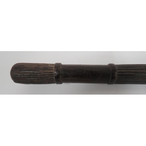 208 - South Seas Fiji Wooden Club
50 inch shaft slightly widening towards the tip.  The entire body carved... 