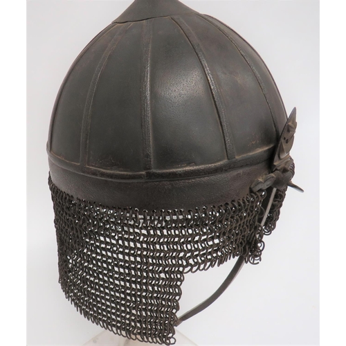 225 - Late 18th Century Ottoman Empire Kulah Khud Helmet
steel dome crown with lower rib and multi crown r... 