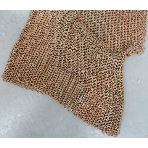 233 - Heavy Chainmail Link Shoulder And Arm Protective Panel
steel, butt ended, double intertwined, pull o... 