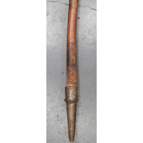 239 - WW1 Period Indian Cavalry Lance
steel, hollow ground trefoil head.  Bamboo shaft with brown lea... 