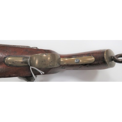 292 - 1855 Dated Percussion Naval Coastguard Pistol
25 bore, smoothbore, 5 3/4 inch barrel with blade fore... 