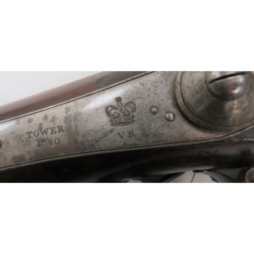 300 - British P1838 Smoothed Military Musket and Bayonet
.750 musket, 39 inch browned barrel.  Front blade... 