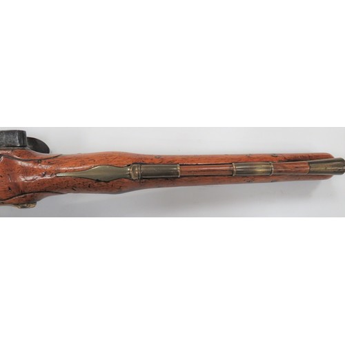 293 - Rare 1744 Dated Heavy Dragoon Land Service Flintlock Pistol
22 bore, smoothbore, 12 inch barrel.  Th... 