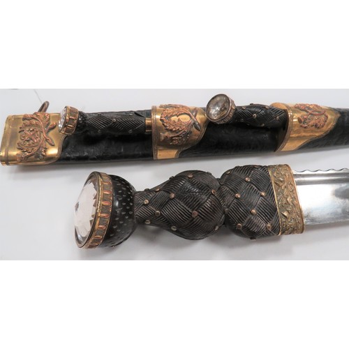 148 - Late 19th Century Scottish Officer's Dress Dirk
13 inch, single edged blade with sharpened back edge... 