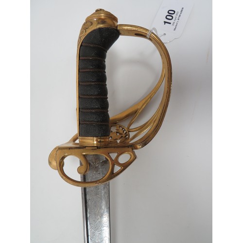 100 - East Indian Company 1828 Addiscombe College Sword of Honour. Presented to later Major John Nixon Sha... 