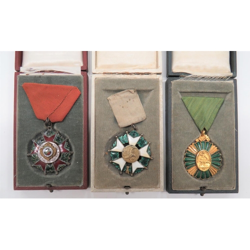 112 - Three Various Eastern Bloc Awards
 various silvered, gilt and enamel awards.  All complete... 